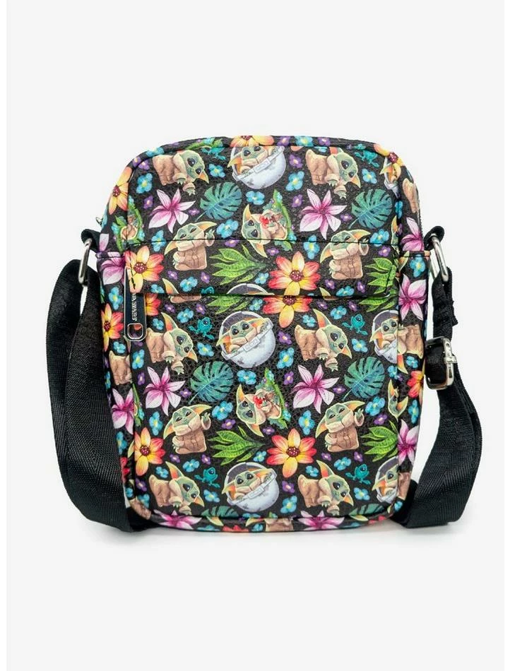 Promo ๐ฏ Star Wars The Mandalorian Baby Yoda Poses Floral Collage Cross Body Bag ๐ 3 Promo ๐ฏ Star Wars The Mandalorian Baby Yoda Poses Floral Collage Cross Body Bag ๐