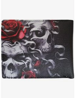 Wholesale 😉 Skulls N' Roses Bifold Wallet 🛒 -Bags & Purses Shop Online 19821253 av1