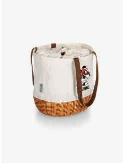 New ✔️ Disney Mickey Mouse NFL Cleveland Browns Canvas Willow Basket Tote 🧨 -Bags & Purses Shop Online 19831705 av1