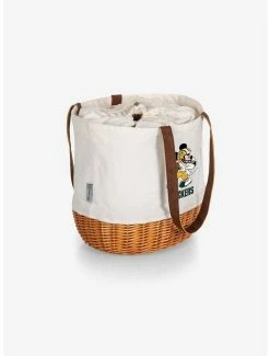 New 🤩 Disney Mickey Mouse NFL Green Bay Packers Canvas Willow Basket Tote 👏 -Bags & Purses Shop Online 19831737 av1