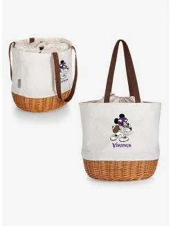 Best reviews of 🥰 Disney Mickey Mouse NFL Minnesota Vikings Canvas Willow Basket Tote 😀 -Bags & Purses Shop Online 19831809 av4