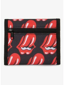 Best Sale ❤️ Bugatti Rolling Stones Trifold Wallet with Double Snap Closure Red and Black 👍 -Bags & Purses Shop Online 19958706 av3