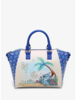 Best Pirce 😀 Loungefly Disney Lilo & Stitch Bubbles Satchel Bag ✨