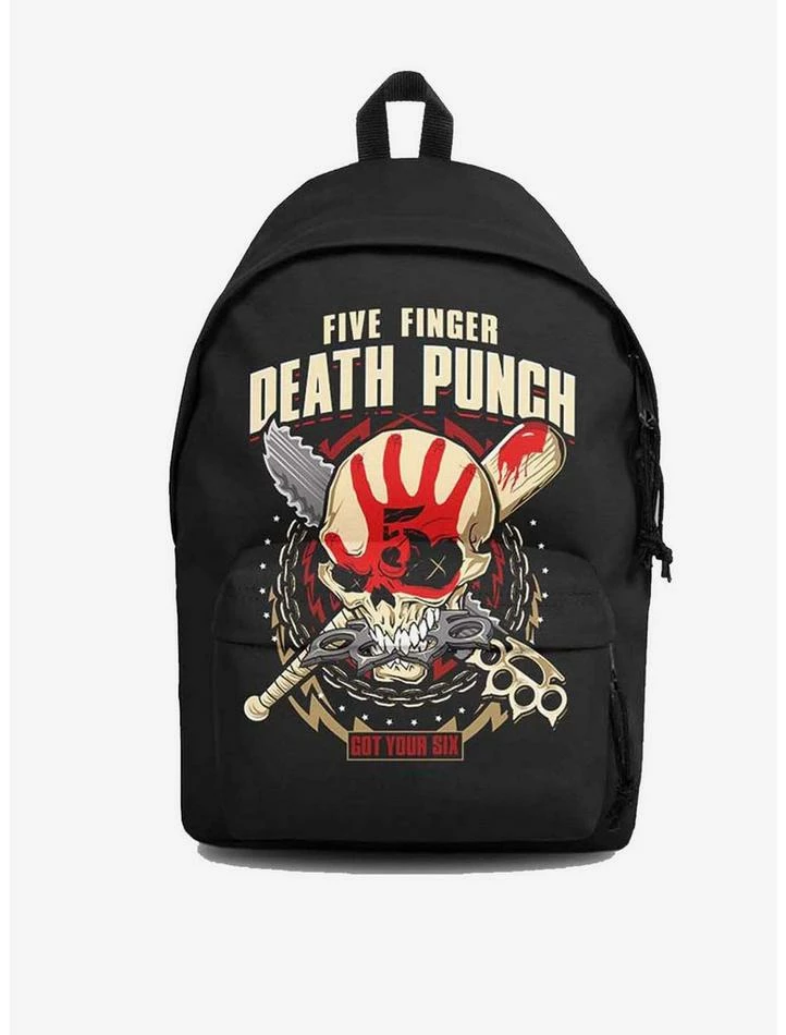 Deals ✔️ Rocksax Five Finger Death Punch Got Your Six 🎒 Backpack 🎉 3 Deals ✔️ Rocksax Five Finger Death Punch Got Your Six 🎒 Backpack 🎉