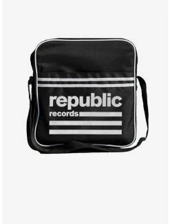 Best deal ⭐ Rocksax Republic Records Zip Top Vinyl Record Crossbody Messenger Bag 🤩