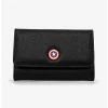 Best deal 🧨 Marvel Captain America Shield Emblem Vegan Leather Foldover Flap Wallet 😀 -Bags & Purses Shop Online 20212376 hi