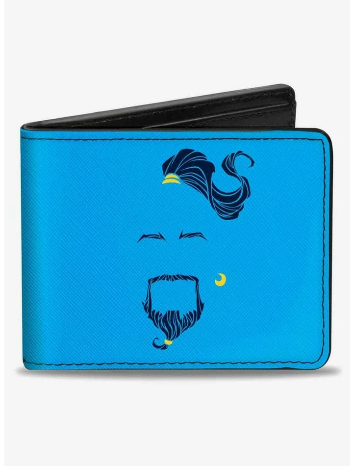 Discount 😀 Disney Aladdin 2019 Genie Face At Your Service Bifold Wallet 🔔 3 Discount 😀 Disney Aladdin 2019 Genie Face At Your Service Bifold Wallet 🔔