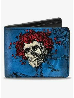 Wholesale 💯 Grateful Dead Skull Roses Bifold Wallet ❤️