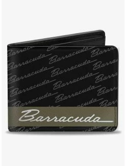 Promo ✔️ Barracuda Script Stripe Monogram Olive Bifold Wallet 🔔