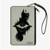 Outlet 😍 DC Comics The Batman Movie Batman and Riddler Poses and Logos Cityscape Canvas Zip Clutch Wallet 🌟 -Bags & Purses Shop Online 20214466 hi