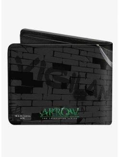 Buy ✨ DC Comics Arrow Aiming Pose Vigilante Bricks Bifold Wallet 😀 -Bags & Purses Shop Online 20214494 av1