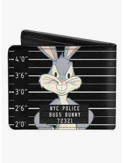 Best deal 🔥 Looney Tunes Bugs Bunny NYC Police Mug Shot Bifold Wallet 🥰 -Bags & Purses Shop Online 20214508 av1