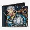 Best reviews of ❤️ Marvel X-Men Cable Laser Eye Cover Pose Targets Bifold Wallet 💯