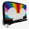 New 😍 Disney Mickey Mouse Pride Ears Icon Rays Rainbow Zip Around Wallet 🤩 -Bags & Purses Shop Online 20214554 hi