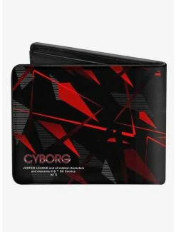 Deals 🤩 DC Comics Cyborg C Icon Text Abstract Bifold Wallet 😉 -Bags & Purses Shop Online 20214556 av1