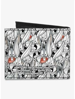 New ✔️ Looney Tunes Bugs Bunny Expressions Stacked Canvas Bifold Wallet 💯 -Bags & Purses Shop Online 20214578 av1