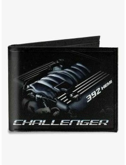 Best Pirce 🛒 Challenger Bold 392 Hemi Engine Canvas Bifold Wallet 🛒