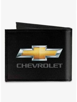 Coupon 😉 Chevy Bowtie Chevrolet Canvas Bifold Wallet ❤️ -Bags & Purses Shop Online 20214594 av1