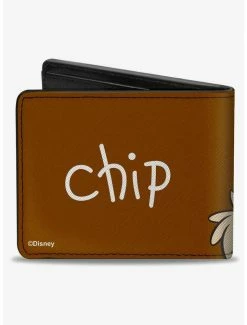 Cheap 👍 Disney Chip and Dale Chip Face Close Up and Autograph Bifold Wallet 🧨 -Bags & Purses Shop Online 20214628 av1