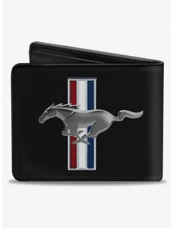 Cheapest ⌛ Ford Mustang Bars Logo CenteBifold Wallet 😀 -Bags & Purses Shop Online 20214648 av1