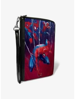 Best Sale ❤️ Marvel Spider-Man Beyond Amazing Web Action Poses Zip Around Wallet 🥰