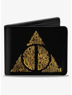 Best deal 😉 Harry Potter The Deathly Hallows Wand Stone Cloak Master of Death Symbol Bifold Wallet 🔥