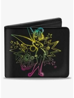Wholesale ❤️ Disney Tinker Bell Sassy Pose Multi Neon Bifold Wallet ✔️