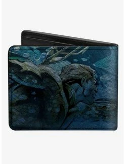 Outlet 🔥 DC Comics Aquaman New 52 The Trench Underwater Comic Book Cover Pose Bifold Wallet 🌟 -Bags & Purses Shop Online 20214688 av1