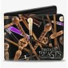 Promo ❤️ Fantastic Beasts Wands ScatteBifold Wallet ⌛