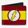 Deals ⭐ DC Comics Flash Logo Stripe Bifold Wallet ⭐