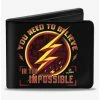 New 🎁 DC Comics The Flash Logo9 You Need to Believe In The Impossible Bifold Wallet 🔥 -Bags & Purses Shop Online 20214754 hi