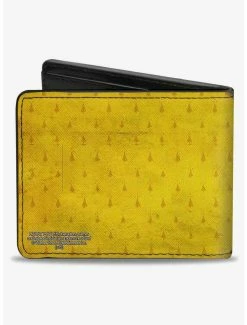 Promo 🤩 Harry Potter Hufflepuff Crest Stripe Weathered Bifold Wallet 🥰 -Bags & Purses Shop Online 20214766 av1