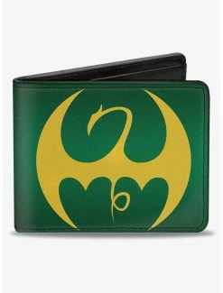 Outlet ❤️ Marvel Iron Fist Dragon Logo Iron Fist Bifold Wallet 🤩
