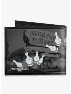 Buy 🎉 The Flintstones FBowling Pose Bedrock Bowl Bowling Pins Canvas Bifold Wallet 🌟 -Bags & Purses Shop Online 20214878 av1