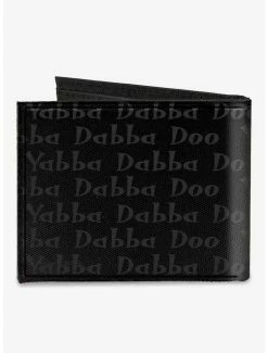Cheapest ❤️ The Flintstones FYabba Dabba Doo Pose Canvas Bifold Wallet 🔔 -Bags & Purses Shop Online 20214884 av1
