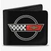 Discount 🛒 Corvette C4 Checker Bowtie Logo Bifold Wallet 👏 -Bags & Purses Shop Online 20214892 hi