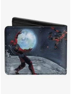 Budget 😍 Marvel Deadpool A Space Oddity Issue 30 Comic Cover Holding Earth Bifold Wallet ✔️ -Bags & Purses Shop Online 20214918 av1