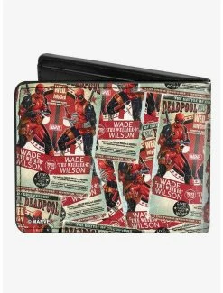 Cheapest 🌟 Marvel Deadpool Arms Crossed Pose Badge Wade Vs Wade Poster Stacked Bifold Wallet ✨ -Bags & Purses Shop Online 20214924 av1