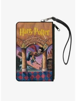 Top 10 👏 Harry Potter and The Sorcerers Stone Book Cover Drawing Canvas Zip Clutch Wallet 🎉
