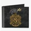 Best Pirce 👍 Harry Potter Hufflepuff Badger Crest Dedication Patience Loyalty Banner Canvas Bifold Wallet 👏 -Bags & Purses Shop Online 20214946 hi