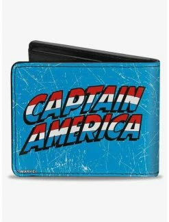 Best Pirce 🤩 Marvel Captain America Action Pose Captain America Weathered Bifold Wallet 💯 -Bags & Purses Shop Online 20214972 av1