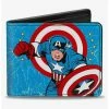 Best Pirce 🤩 Marvel Captain America Action Pose Captain America Weathered Bifold Wallet 💯 -Bags & Purses Shop Online 20214972 hi