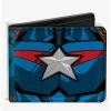 Best deal ❤️ Marvel Captain America Character Close Up Chest and Back Bifold Wallet 😉 -Bags & Purses Shop Online 20214976 hi