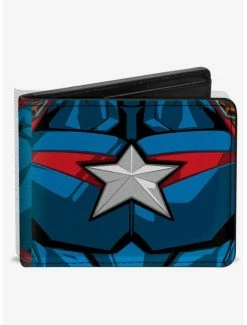 Best deal ❤️ Marvel Captain America Character Close Up Chest and Back Bifold Wallet 😉