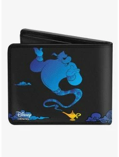 Cheapest 😉 Disney Aladdin Genie Lamp Silhouette Pose Clouds Bifold Wallet ⭐ -Bags & Purses Shop Online 20214980 av1