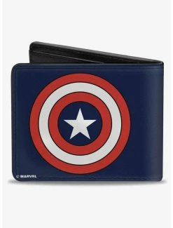 Discount ⌛ Marvel Captain America Shield Bifold Wallet 🎁 -Bags & Purses Shop Online 20214996 av1