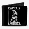 Flash Sale 🎁 Marvel Captain America Shield Pose Bifold Wallet ✔️ -Bags & Purses Shop Online 20215002 hi