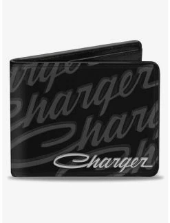 Best deal 👍 Charger Script Emblem Repeat Corner Bifold Wallet 👏
