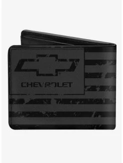 Flash Sale 👏 Chevrolet Bowtie Americana Flag Weathered Bifold Wallet 👍 -Bags & Purses Shop Online 20215045 av1