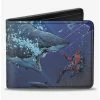Best deal 🛒 Marvel Deadpool Underwater Shark Scenes Bifold Wallet ❤️ -Bags & Purses Shop Online 20215074 hi